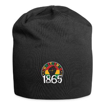 Juneteenth Afro-Américain Black Freedom 1865 - Bonnet en jersey - noir - Devant