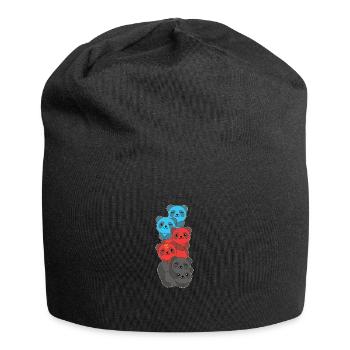 Polyamory Flag Gay Pride LGBTQ Panda Turm - Jersey-Beanie - Schwarz - Vorne