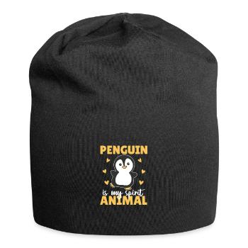 Le pingouin est mon animal spirituel - pingouin mignon - Bonnet en jersey - noir - Devant