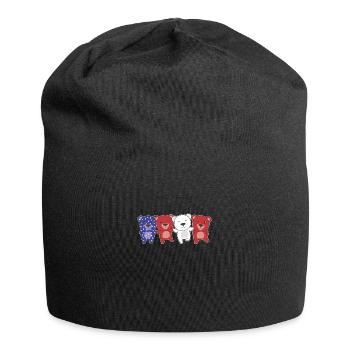 Bär für den vierten Juli USA Flagge Bären - Jersey-Beanie - Schwarz - Vorne