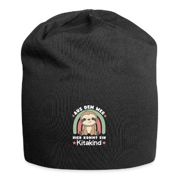 Aus Dem Weg Hier Kommt Ein Kitakind - Jersey-Beanie - Schwarz - Vorne