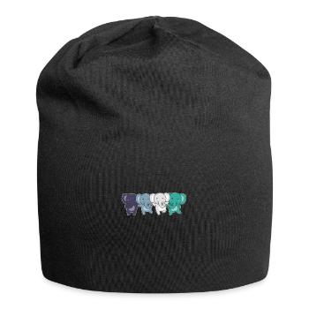 oriented aroace Flag Pride LGBTQ cute elephant - Jersey Beanie - black - Front
