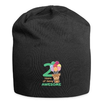 Cerf pour les enfants de 2e anniversaire de deux ans - Bonnet en jersey - noir - Devant