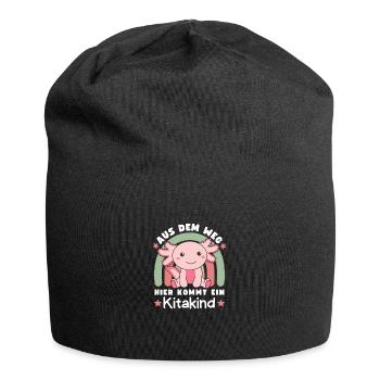 Aus dem Weg Hier Kommt Ein Kitakind Axolotl - Jersey-Beanie - Schwarz - Vorne