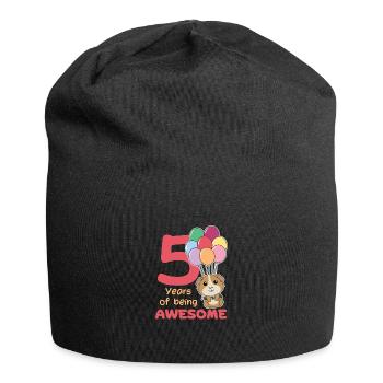 Cochons d’Inde pour les enfants de 5e anniversaire cinq - Bonnet en jersey - noir - Devant