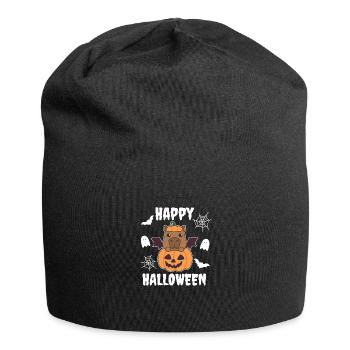 Okapi Happy Halloween Kürbis Fledermaus Kostüm - Jersey-Beanie - Schwarz - Vorne