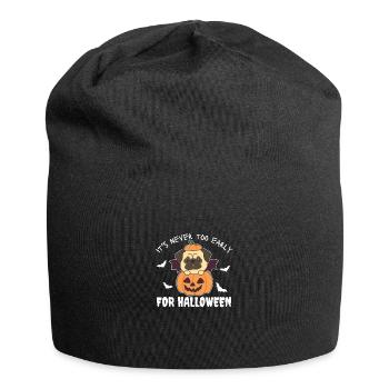 Pug it's never too early for Halloween pumpkin - Jersey Beanie - black - Front