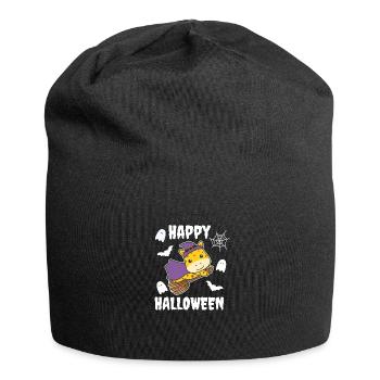 Girafe Joyeux Halloween Sorcière Enfants Sorcière Costume de Sorcière - Bonnet en jersey - noir - Devant
