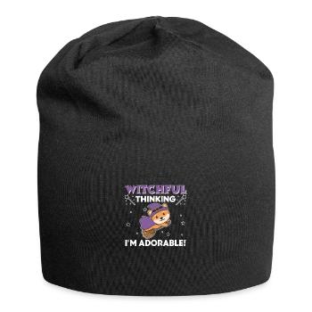 Shiba Inu Halloween Witch Witches I'm Adorable - Jersey Beanie - black - Front