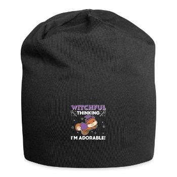 Squirrel Halloween Witch Witch I'm Adorable - Jersey Beanie - black - Front