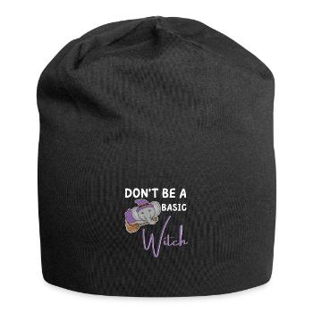 Elephant Halloween Witch don't be a basic witch - Jersey Beanie - black - Front