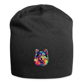 Aquarelle colorée suédoise de Laponie - Bonnet en jersey - noir - Devant