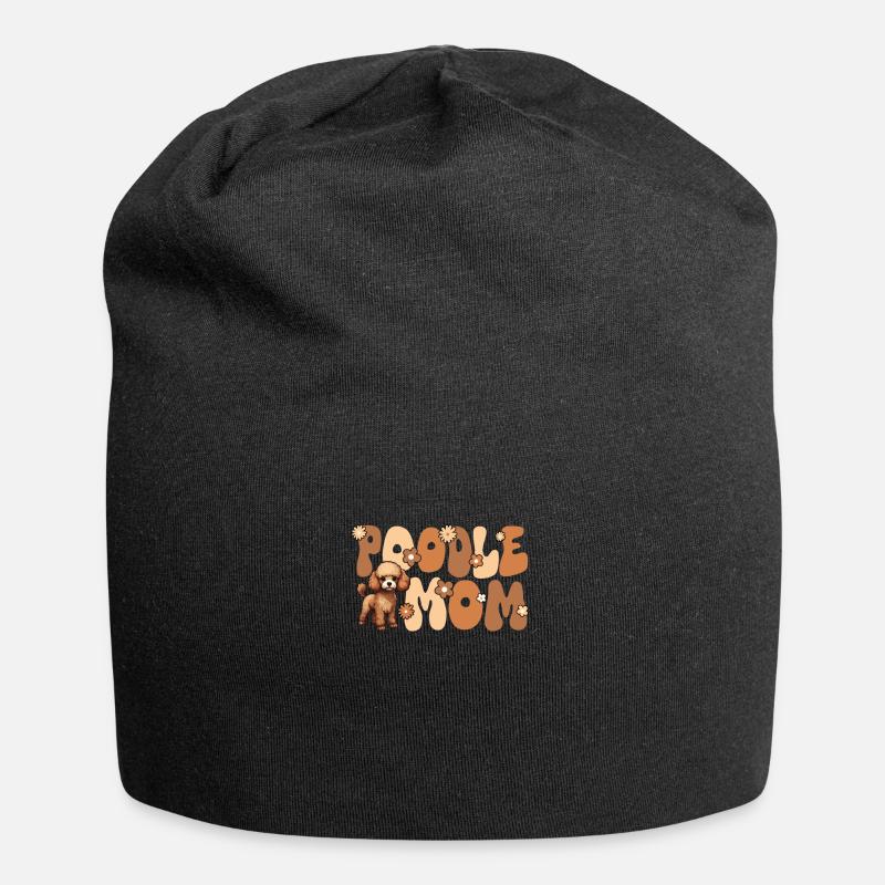 Pudel Groovy Poddle mom - Jersey-Beanie - Schwarz
