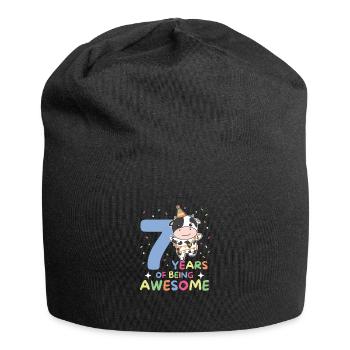 Vache pour les enfants de 7 ans de sept ans - Bonnet en jersey - noir - Devant