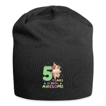 Vache pour les enfants de 5 ans - Bonnet en jersey - noir - Devant