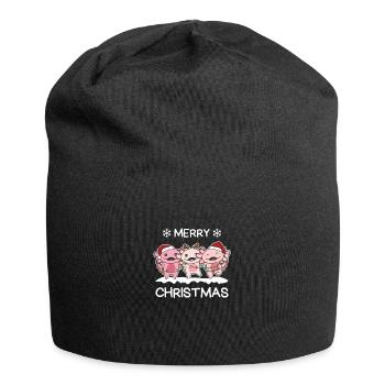 Joyeux Noël Axolotl Réveillon de Noël Axolotls - Bonnet en jersey - noir - Devant