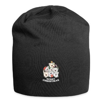 Merry Christmas Polar Bear Christmas Eve Polar Bears - Jersey Beanie - black - Front