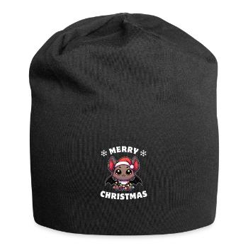 Christmas Fairy Lights Bat - Jersey Beanie - black - Front