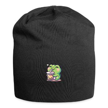 Kawaii Frogs Bubble Tea Boba Frog - Jersey Beanie - black - Front