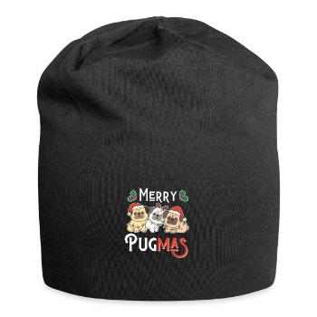 Le jeu de mots de Merry Pugma Carlin Noël - Bonnet en jersey - noir - Devant