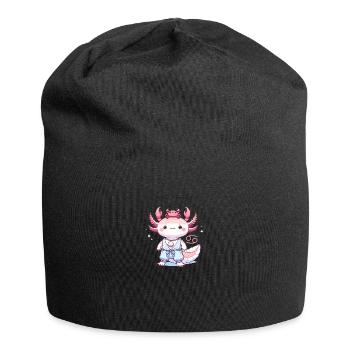 Axolotl as a Cancer Zodiac Sign - Jersey Beanie - black - Front