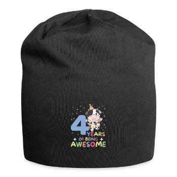 Vache pour les enfants de 4 ans - Bonnet en jersey - noir - Devant