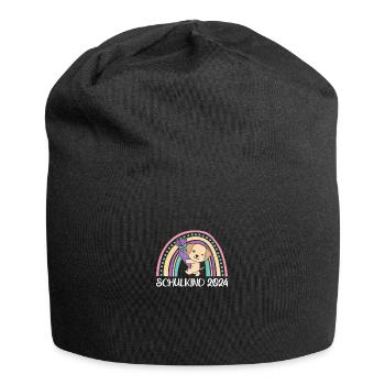 Schulkind 2024 Einschulung Labrador Schule - Jersey-Beanie - Schwarz - Vorne