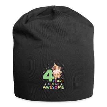 Vache pour les enfants de 4 ans - Bonnet en jersey - noir - Devant