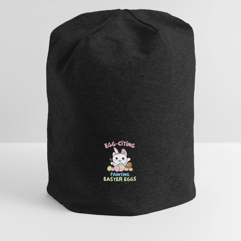 cute cats for easter with easter eggs cat Jersey Beanie