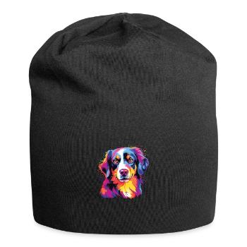 Watercolor Colorful Appenzeller Mountain Dog - Jersey Beanie - black - Front