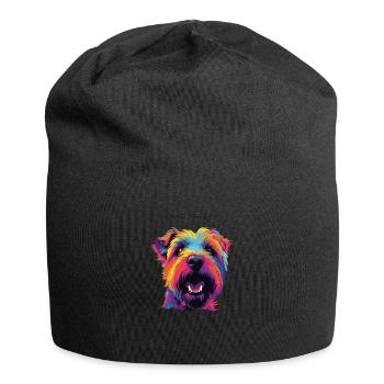 Aquarelle colorée irlandaise Glen d’Imaal - Bonnet en jersey - noir - Devant