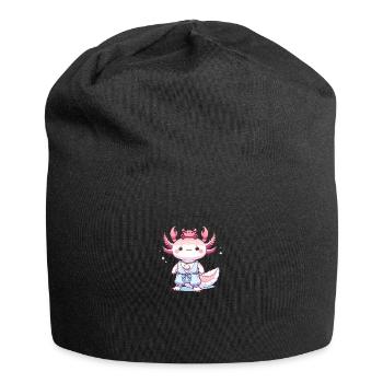 Axolotl as Cancer zodiac sign - Jersey Beanie - black - Front