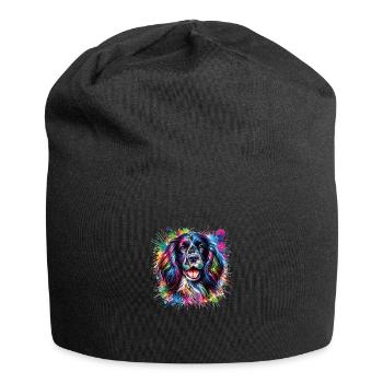Épagneul springer anglais coloré aquarelle - Bonnet en jersey - noir - Devant