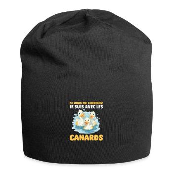 If you're looking for me, I'll be with the ducks - Jersey Beanie - black - Front