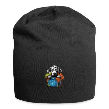 Dalmatiner Niedlicher Hund Farbeimer - Jersey-Beanie - Schwarz - Vorne
