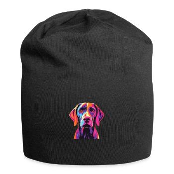 Watercolors Colorful German Shorthair - Jersey Beanie - black - Front