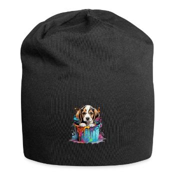 Beagle Niedlicher Hund Farbeimer - Jersey-Beanie - Schwarz - Vorne