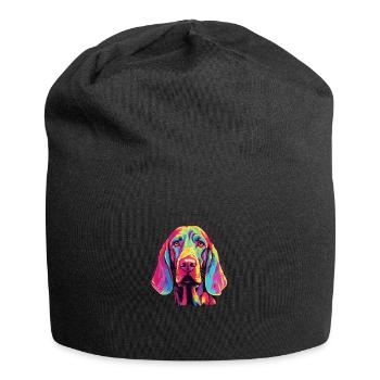 Aquarelle colorée Bracco Italiano - Bonnet en jersey - noir - Devant