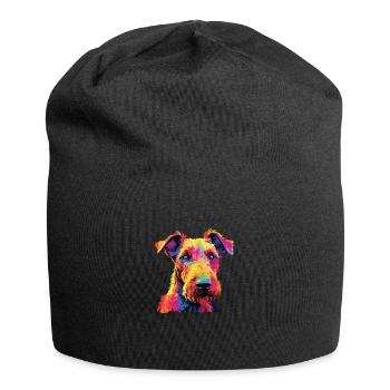 Watercolor Colorful Irish Terrier - Jersey Beanie - black - Front