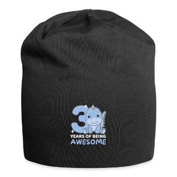 Dino pour les enfants de 3 ans - Bonnet en jersey - noir - Devant
