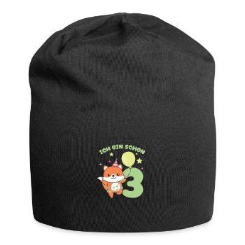 J’ai déjà 3 enfants d’anniversaire de renards - Bonnet en jersey - noir - Devant