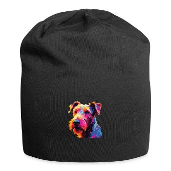 Watercolor Colorful Irish Terrier - Jersey Beanie - black - Front