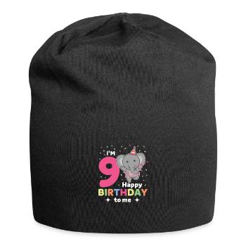 Eléphant pour les enfants de 9 ans de neuf ans - Bonnet en jersey - noir - Devant
