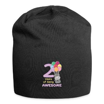 Hippopotame pour les enfants de 2 ans - Bonnet en jersey - noir - Devant