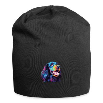Watercolor Colorful American Water Spaniel - Jersey Beanie - black - Front