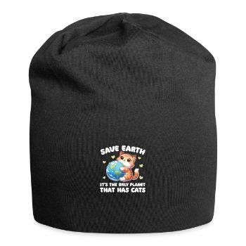 Ist der einzige Planet mit Katzen Earth Day - Jersey-Beanie - Schwarz - Vorne