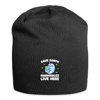 Sauvez la Terre Les narvals vivent ici Jour de la Terre - Bonnet en jersey - noir - Devant