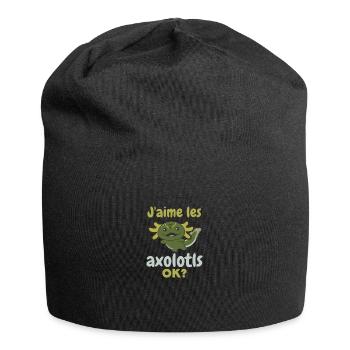 J’aime les axolotls, d’accord ? Axolotl doux - Bonnet en jersey - noir - Devant