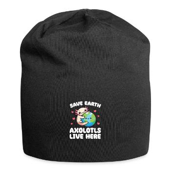 Sauvez la Terre Les axolotls vivent ici Jour de la Terre - Bonnet en jersey - noir - Devant