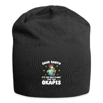 Ist der einzige Planet mit Okapis Earth Day - Jersey-Beanie - Schwarz - Vorne